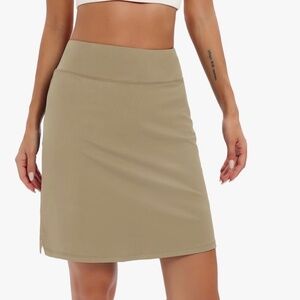 Tan tennis skort